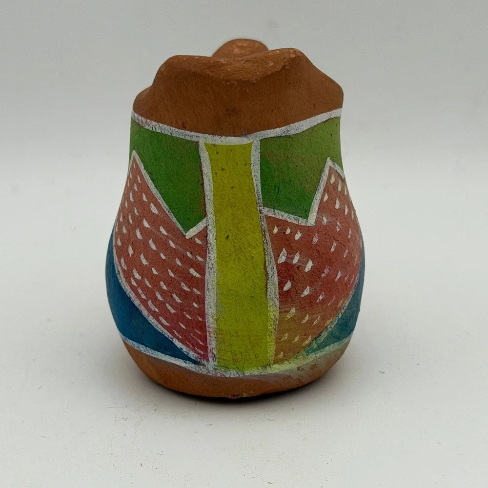 Southwestern Hand Painted Mini Pottery‎ Pitcher Terracotta 3